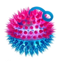 Мяч &laquo;Ёжик&raquo;, световой, с пищалкой 7,5 см, цвета МИКС