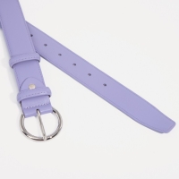 Ремень женский, ширина 3,5 см, винт, пряжка металл, цвет сиреневый Ремень женский, ширина 3,5 см, винт, пряжка металл, цвет сиреневый