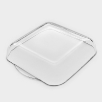 Лоток квадратный из жаропрочного стекла Borcam, 3 л, c крышкой