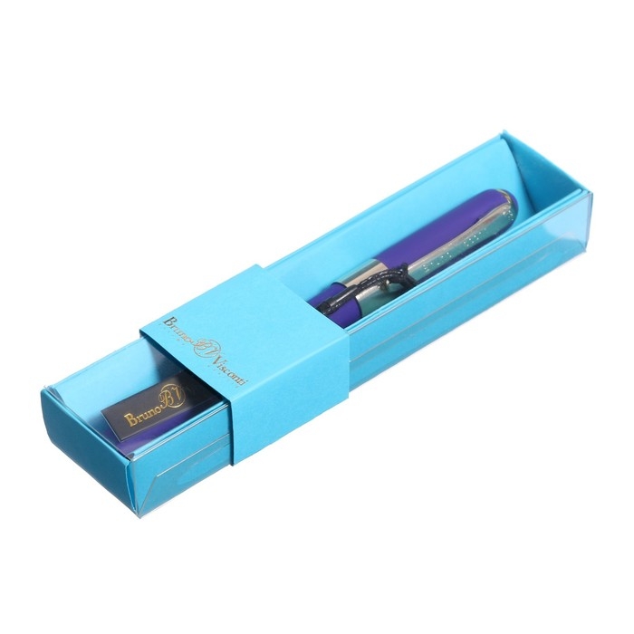 Ручка шариковая, 0.5 мм, Bruno Visconti MONACO, стержень синий, корпус сине-фиолетовый, в футляре