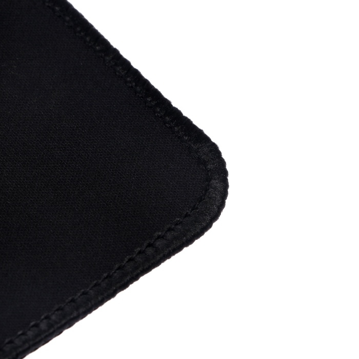 Коврик для мыши, игровой, 25x29x0,2 см, оверлок, чёрный