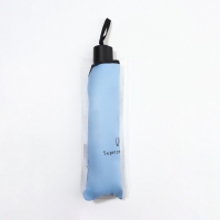 Зонт механический &laquo;Однотонный&raquo;, 4 сложения, 8 спиц, R = 47/55 см, D = 110 см, цвет голубой