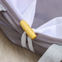 Корзина для белья Доляна, складная, 35&times;35&times;43 см, цвет белый