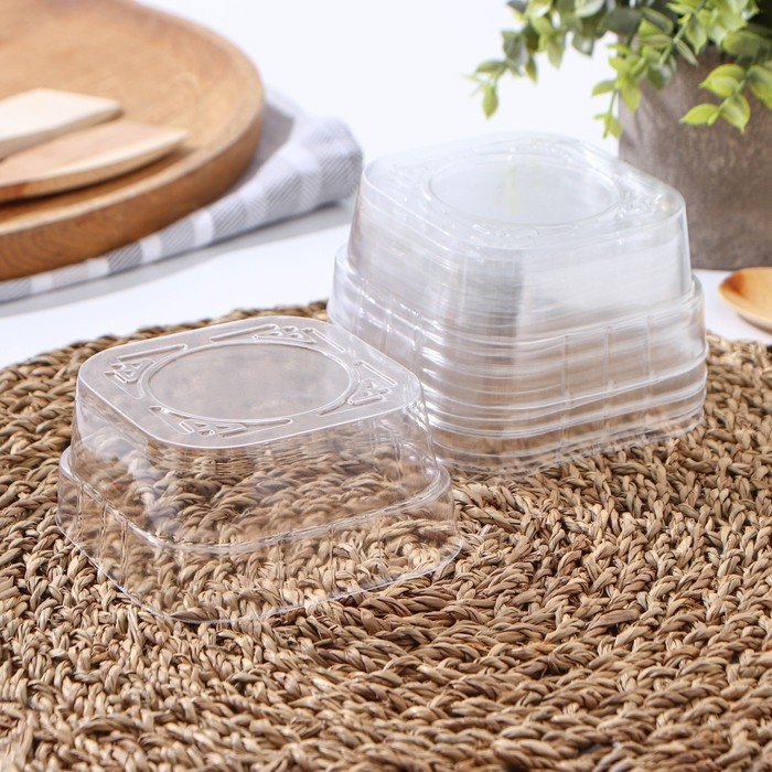 Набор пластиковых одноразовых контейнеров Не ЗАБЫЛИ! крышка,10 шт Набор пластиковых одноразовых контейнеров Не ЗАБЫЛИ! крышка,10 шт