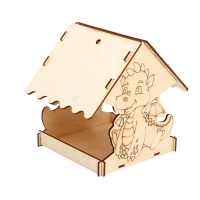 Кормушка из дерева своими руками &laquo;Дракон&raquo;, 14.5 &times; 14.5 &times; 17.5 см, Greengo