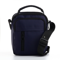 Сумка мужская на молниях, 3 наружных кармана, цвет синий Сумка мужская на молниях, 3 наружных кармана, цвет синий