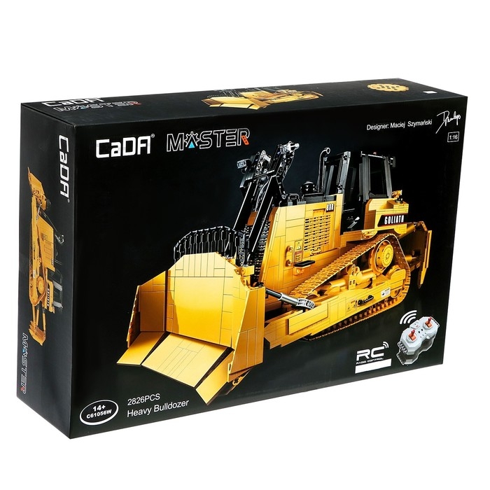Конструктор радиоуправляемый &laquo;Строительный бульдозер&raquo;, 2826 деталей, масштаб 1:17
