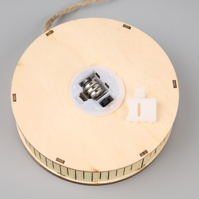 Ёлочная игрушка &laquo;С новым годом&raquo;, от батареек, свечение тёплое белое