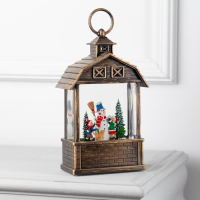 Светодиодная фигура &laquo;Дети и снеговик&raquo; 14 &times; 24 &times; 8 см, пластик, батарейки ААх3 (не в комплекте), USB, свечение тёплое белое