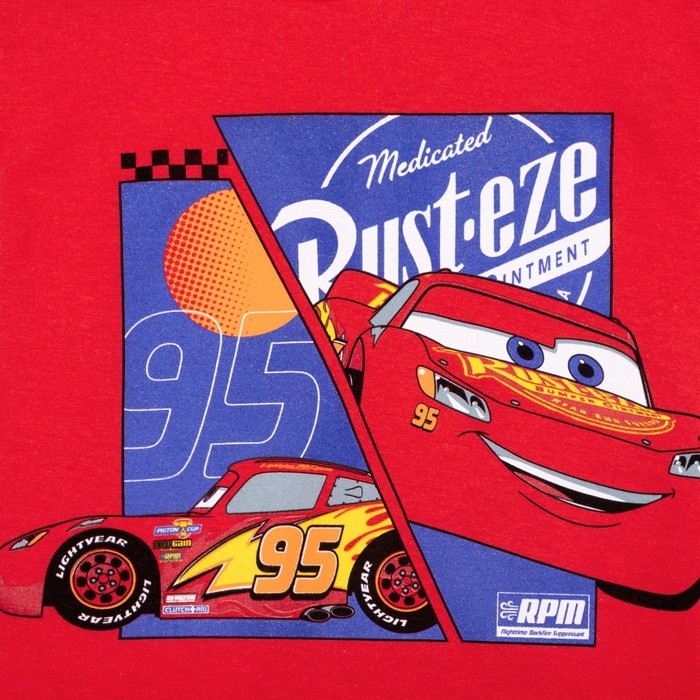 Футболка с длинным рукавом "Тачки", Disney, рост 98-104, красный