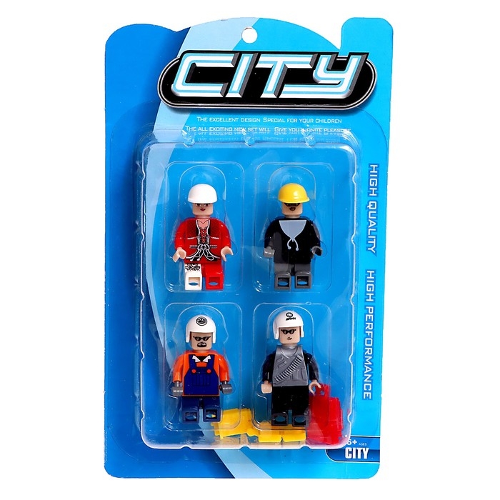 Фигурки для конструктора «Город», 4 шт. Фигурки для конструктора «Город», 4 шт.