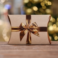 Коробка складная, золотой бант, 11 х 8 х 2 см, набор 10 шт. Коробка складная, золотой бант, 11 х 8 х 2 см, набор 10 шт.