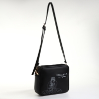 Сумка женская через плечо TEXTURA, маленького размера, цвет чёрный Сумка женская через плечо TEXTURA, маленького размера, цвет чёрный