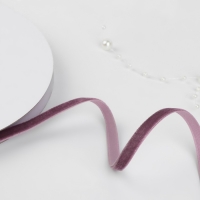 Лента бархатная, 6 мм, 18 ± 1 м, цвет ежевичный №199 Лента бархатная, 6 мм, 18 ± 1 м, цвет ежевичный №199