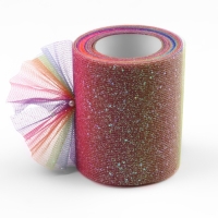 Фатин с глиттером &laquo;Радуга&raquo;, 7,5 см, 11 &plusmn; 1 г/кв.м, 9 &plusmn; 0,5 м, цвет красный №3