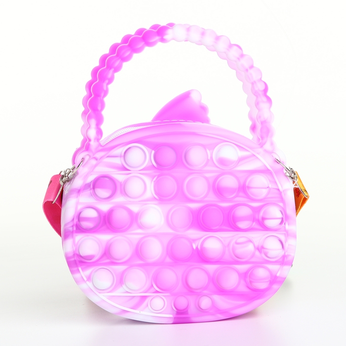 Сумка детская для девочки на молнии, pop it, цвет сиреневый