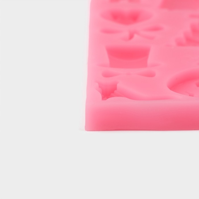 Молд &laquo;Свадебная атрибутика&raquo;, силикон, 16&times;6&times;0,9 см, цвет розовый