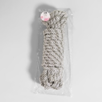 Шнур витой, d = 8 мм, 9 ± 1 м, цвет серебряный Шнур витой, d = 8 мм, 9 ± 1 м, цвет серебряный