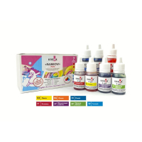 Набор "RAINBOW promo" для окраш. пищ. прод. KREDA Bio, компл. пищ. доб./  7шт