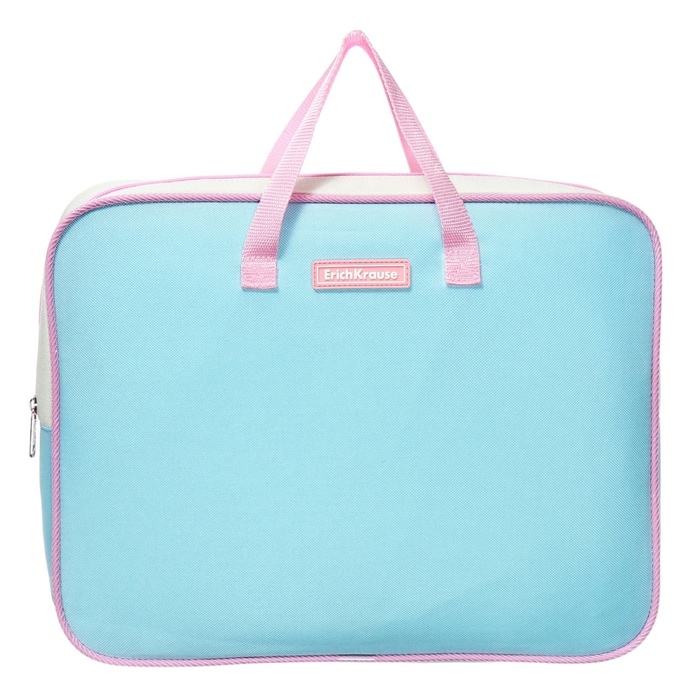 Папка с ручками текстильная А4, 360 х 290 х 70 мм, Erich Krause Pastel Light Blue, пастельная/голубая, 54678 Папка с ручками текстильная А4, 360 х 290 х 70 мм, Erich Krause Pastel Light Blue, пастельная/голубая, 54678