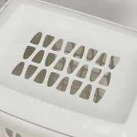 Корзина бельевая с крышкой &laquo;Молетта&raquo;, 45 л, 43&times;32&times;48 см, цвет светло-серый