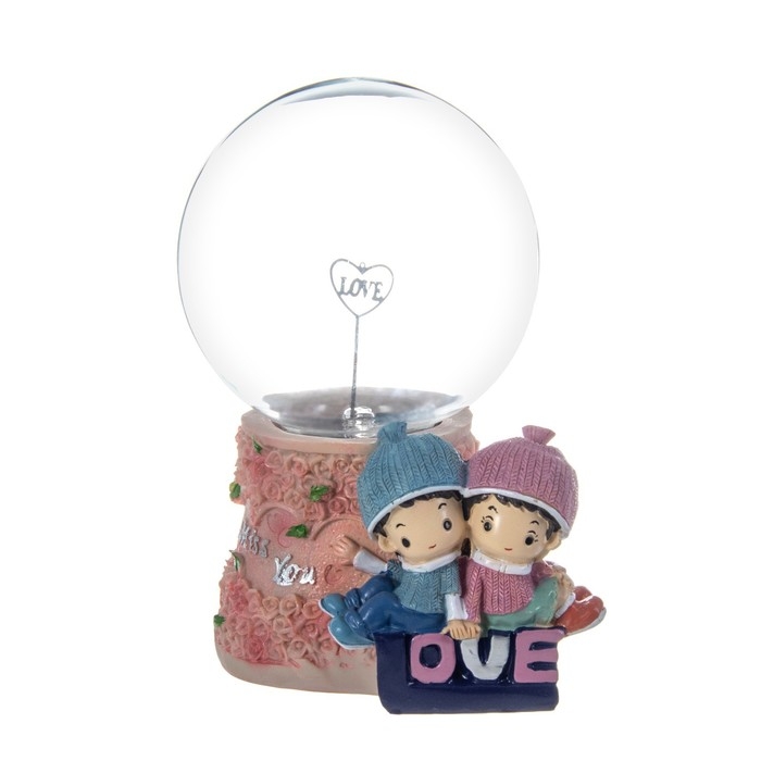 Плазменный шар "Взаимная любовь" цветной 13х11х19 см RISALUX