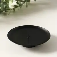 Подсвечник "Чашка на подставке" 10 см, черный