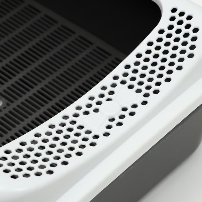 Туалет Сима с бортом + сетка + совок-микс 30 х 39 х 13,5 см серый FIX Туалет Сима с бортом + сетка + совок-микс 30 х 39 х 13,5 см серый FIX