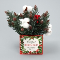 Коробка новогодняя для мини-букетов &laquo;Снежный шар&raquo;, 12 х 17 х 10 см, Новый год