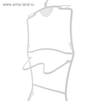 Вешалка контурная с зажимами, размеры 29/21/29 см, цвет белый Вешалка контурная с зажимами, размеры 29/21/29 см, цвет белый