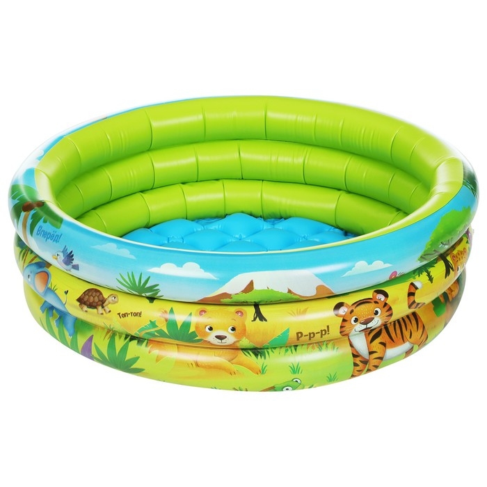 Бассейн надувной «На волне: Африка», 64х21 см, с надувным дном Бассейн надувной «На волне: Африка», 64х21 см, с надувным дном