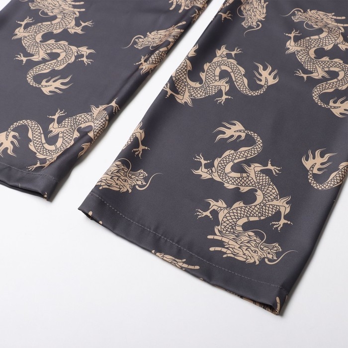 Пижама мужская (рубашка и брюки) KAFTAN Пижама мужская (рубашка и брюки) KAFTAN "Дракон" размер 50, графитовый