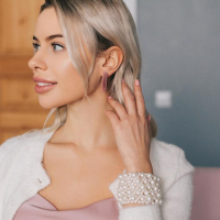 Браслет жемчуг &laquo;Зима&raquo; сплошной узор, цвет молочный, d=5 см