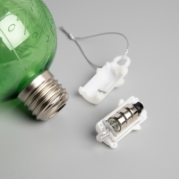 Ёлочный шар &laquo;Снежинка&raquo;, батарейки, 1 LED, свечение тёплое белое