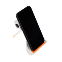 Подставка для телефона LuazON, складная, усиленная, регулируемая высота, бело/оранжевая Подставка для телефона LuazON, складная, усиленная, регулируемая высота, бело/оранжевая