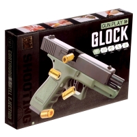 Пистолет &laquo;Глок&raquo;, мягкие пули и вылетающие гильзы, автоматическая перезарядка