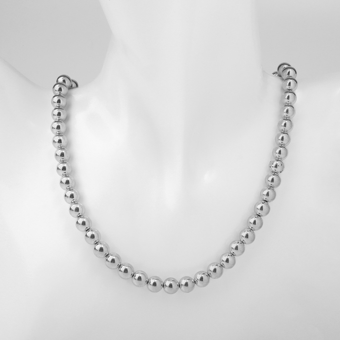 Колье с жемчугом &laquo;Олимпия&raquo; окружение, цвет серебро, 45см