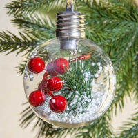 Ёлочный шар новогодний &laquo;Зима подарит чудеса&raquo;, на Новый год, d=8 см.