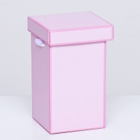 Коробка складная, розовая, 10 х 18 см