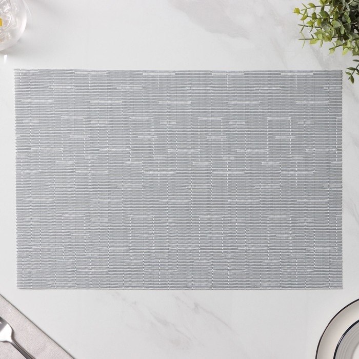 Салфетки сервировочные на стол Доляна &laquo;Шер&raquo;, 4 шт, 30&times;45 см, цвет серый