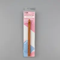 Крючок для вязания, бамбуковый, d=10 мм, 15 см