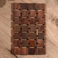 Коврик из тикового дерева, 30х20х0,7 см
