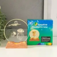 Сувенир стекло свет "Диск. Медузы" 5хLED d=10 см, USB 10х4х11,4 см