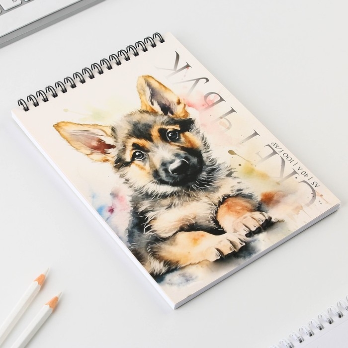 Скетчбук А5, 40 л 100 г/м2 &laquo;Собака&raquo;