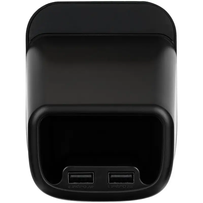 Настольный органайзер с зарядкой, лампой, вентилятором и подсветкой лого powerTower, черный