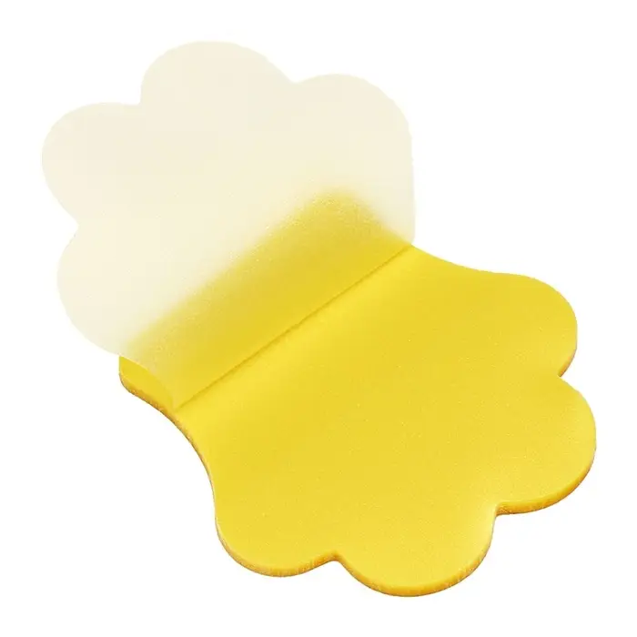 Блок-закладка с липким краем пластик Лапка 50л, желтый, 45мм х 45мм  CALLIGRATA