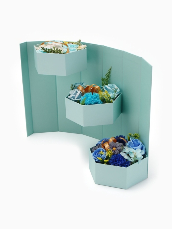 Трехуровневания мыльная композиция бирюзовая