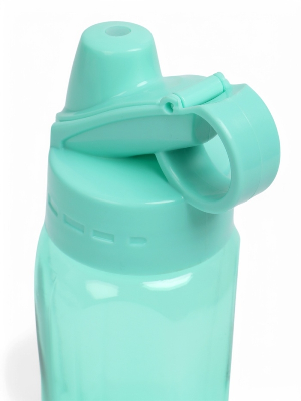 Бутылка для воды спортивная прозрачная, 450 мл, 20 х 8 см, бирюзовая