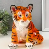 Копилка "Тигр сидячий" оранжево-коричневый 23х15,5х23 см