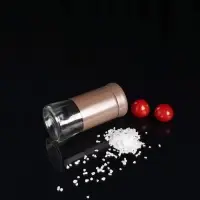 Солонка стеклянная &laquo;Стиль&raquo;, 150 мл, 5,5&times;8 см, цвет коричневый мрамор